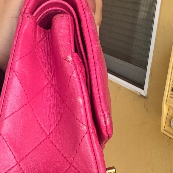 Chanel Hot Pink Quilted Shoulder Bag AUTHENTIC - Picture 3 of 8